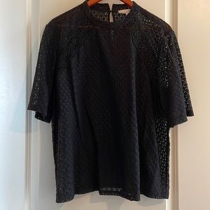 LOFT black, lace-like top